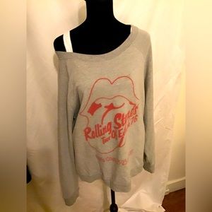 Treasure & Bond Rolling Stones Tour of Europe ‘76 Gray Sweatshirt NWOT